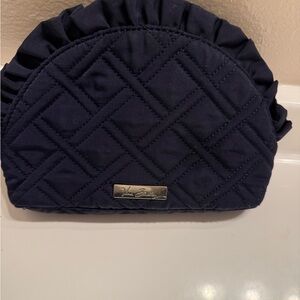 Vera Bradley Midnight Blue  Clam shell Quilted Cosmetic Case